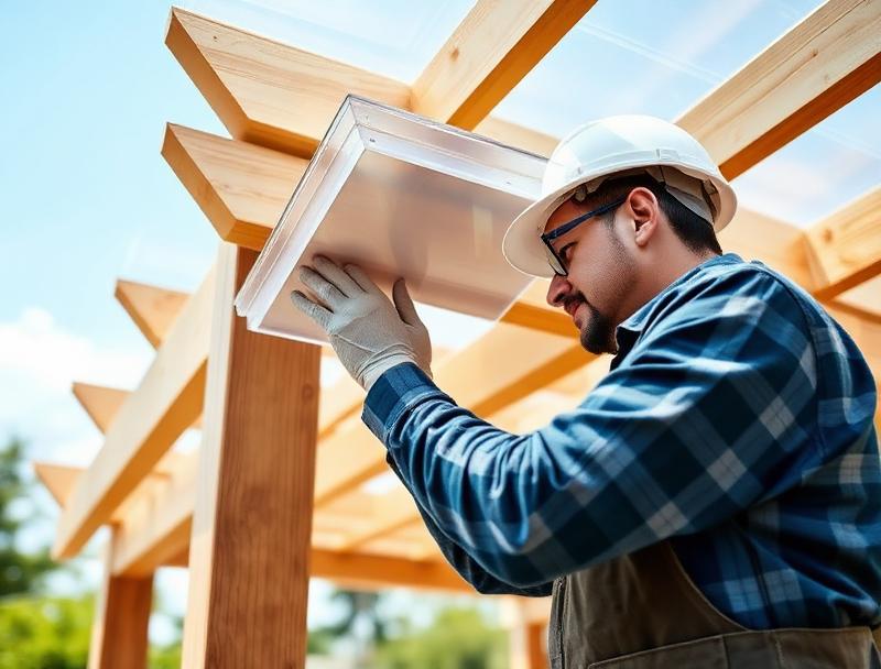 Montage von Doppelstegplatten